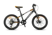 KRON XC 75 20 JANT 7 VİTES MEKANİK DİSK FREN ALÜMİNYUM FULL SHIMANO MAT-SİYAH/GRİ-NEON TURUNCU (KRN25-034) - 1