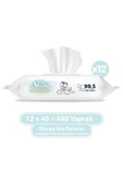 Sleepy Bio Natural Yenidoğan Islak Bebek Bakım Havlusu 12x40 (480 YAPRAK) - 1