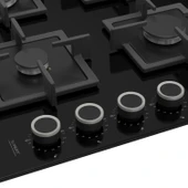 Ferre SC205 Siyah Cam Ankastre Ocak (Döküm Izgara) - 2