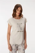MAN11383 11383 Kadın T-Shirt ve Pantolon Takım - 3