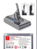 Dyson V8 SV10 Motorhead Tip22500mAh Uyumlu Pil Paketi / Bataryası DysV8-SV10-23 - 2