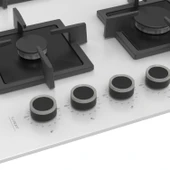 Ferre SC406 65 CM Wok Gözlü Beyaz Cam Ankastre Ocak (Döküm Izgara) thumbnail 2