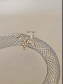 Fiyonk Kulak Model Kıkırdak Piercing Tragus Helix Gold Renk Küpe - 2