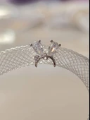 Fiyonk Kulak Model Kıkırdak Piercing Tragus Helix Silver Gümüş Renk Küpe - 2