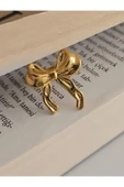 Fiyonk Kurdela Model Ayarlanabilir Altın Kaplama Gold Çelik Yüzük - 3