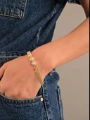 Elmas Model Zincir detaylı Çelik Bileklik thumbnail 2