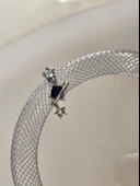 Galaksi Gezegen Satürn Yıldız Model Kıkırdak Piercing Tragus Helix Silver Gümüş Renk Küpe - 2