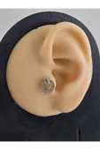 Halka X Artı Model Kıkırdak Piercing Tragus Helix Silver Gümüş Renk Küpe - 2