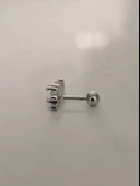 Deniz Atı Model Kıkırdak Piercing Tragus Helix Silver Gümüş Renk Küpe - 3