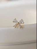 Fiyonk Kurdela Model Kıkırdak Piercing Tragus Helix Gold Renk Küpe - 1