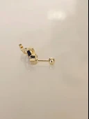Galaksi Gezegen Satürn Yıldız Model Kıkırdak Piercing Tragus Helix Gold Renk Küpe - 3