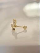Fiyonk Kulak Model Kıkırdak Piercing Tragus Helix Gold Renk Küpe - 3