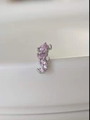 Deniz Atı Model Kıkırdak Piercing Tragus Helix Silver Gümüş Renk Küpe - 1