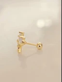 Fiyonk Kurdela Model Kıkırdak Piercing Tragus Helix Gold Renk Küpe - 3