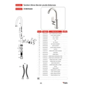 Kale Banyo Tandem Döner Borulu Lavabo Bataryası - 2
