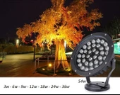 BAHÇE LED ARMATÜR paslanmaz dekoratif dış mekan Aydınlatma lamba spot gösteri Soğuk Beyaz A-1307 36W 220V IP68 - 2