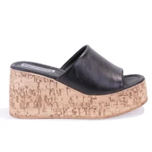 Dagoster DZA07-8961510 Siyah Ortopedik Günlük Feta Taban  Kadın Terlik thumbnail 2