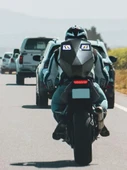 Prıme Karbon, Led Gözlü Motorcu Sırt Çantası Ledli Sırt Çantası, Telefon Kontrol Kask Taşıma Çantası - 5