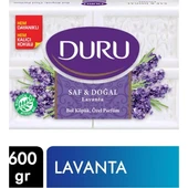 Duru Saf & Doğal Kaynaklı Lavanta 4 Adet Beyaz Kalıp Sabun 600Gr - 1