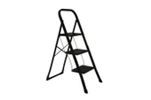 3 Basamaklı Metal Merdiven Hardy Siyah (1.30 Metre) thumbnail 2