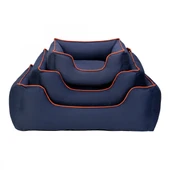 Pet Comfort Alpha  Köpek Yatağı Lacivert w Turuncu Biye M 80x65cm - 4