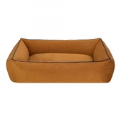 Pet Comfort Golf  Köpek Yatağı Hardal w Parliament Mavi Biye M 90x70cm thumbnail 1