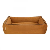 Pet Comfort Golf  Köpek Yatağı Hardal w Parliament Mavi Biye M 90x70cm thumbnail 3