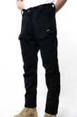 Erkek Siyah İçi Polar Su İtici Rüzgar Geçirmez Kışlık Softshell Outdoor Pantolon Metam Marka - 3