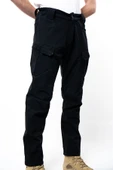 Erkek Siyah İçi Polar Su İtici Rüzgar Geçirmez Kışlık Softshell Outdoor Pantolon Metam Marka - 1