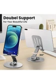 Zipax Redmi 10C 12 13 13C 9T 360 Katlanabilir Metal Masaüstü Tablet Telefon Standı thumbnail 8
