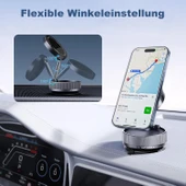 Zipax Oppo A91 A92 A93 A94 A95 A96 Vakumlu Magsafe Destekli 360° Araç Telefon Tutucu K10A thumbnail 2