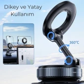 Zipax Tecno Spark 9 10 10c 20 Pro Vakumlu Magsafe Destekli 360° Araç Telefon Tutucu K007 thumbnail 3