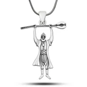 Özel Kutu ve Gümüş Bezi İle Gümüş Pir Sultan Abdal Erkek Kolye - 1