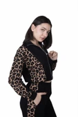 Looksense Kadın Leopar Garnili Siyah Takım 03000 thumbnail 3