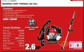 Attlas BCS 52 P 2.6 Hp Benzinli Sırt Tırpanı - 2