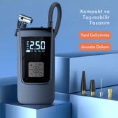 Polham 6000mAh Şarjlı 150PSİ Ultra Hızlı Lastik Şişirme Hava Kompresörü,Araç, Motosiklet, Bisiklet Pompası - 6