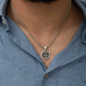 Özel Kutu ve Gümüş Bezi İle Gümüş Mühr-ü Şerif Kolye - 3