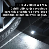 Polham 6000mAh Şarjlı 150PSİ Ultra Hızlı Lastik Şişirme Hava Kompresörü,Araç, Motosiklet, Bisiklet Pompası - 5