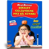 Okul Öncesi Dikkat Geliştirme ve İnce Motor Becerileri YAZ-SİL Kitabı (Cırt Cırtlı) - 1