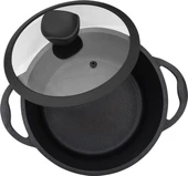 Olika Palladium 22 cm Siyah Derin Tencere PD2204 - 2