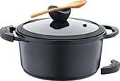 Olika Palladium 24 cm Siyah Derin Tencere PD2404 - 1