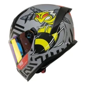 MTS M-910 MAT BEE GÜNEŞ VİZÖRLÜ KASK - 1