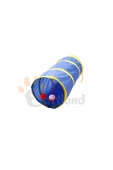 Eastland Çıngıraklı Lacivert Sarı Kedi Tüneli 25x55 Cm - 1