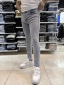 Açık Gri Mavi Yıkamalı Skinny Fit Jean 451CslKe - 1