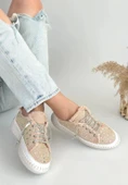 Guji Bej Kot Bağcıklı Spor Ayakkabı - 1