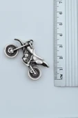Cross Motor Gümüş Kaplama Düz Zincir Kolye - 3