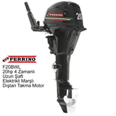 Ferrino 20hp 4 Zamanlı Uzun Şaft Elektrikli Marşlı Dıştan Takma Motor - 1
