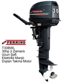 Ferrino 30hp 2 Zamanlı Uzun Şaft Elektrikli Marşlı Dıştan Takma Motor - 1