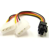 POWER GÜÇ KABLOSU 6 PİN EKRAN KARTI PCI Pcı E VGA Power Kablo 6 Pin To 2x4 Pin Molex Kablo thumbnail 1