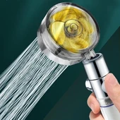 BUFFER® Turbo Pervaneli ve Filtreli Su Tasarruflu 360 Derece Dönebilen Tazyikli Duş Başlığı - 3